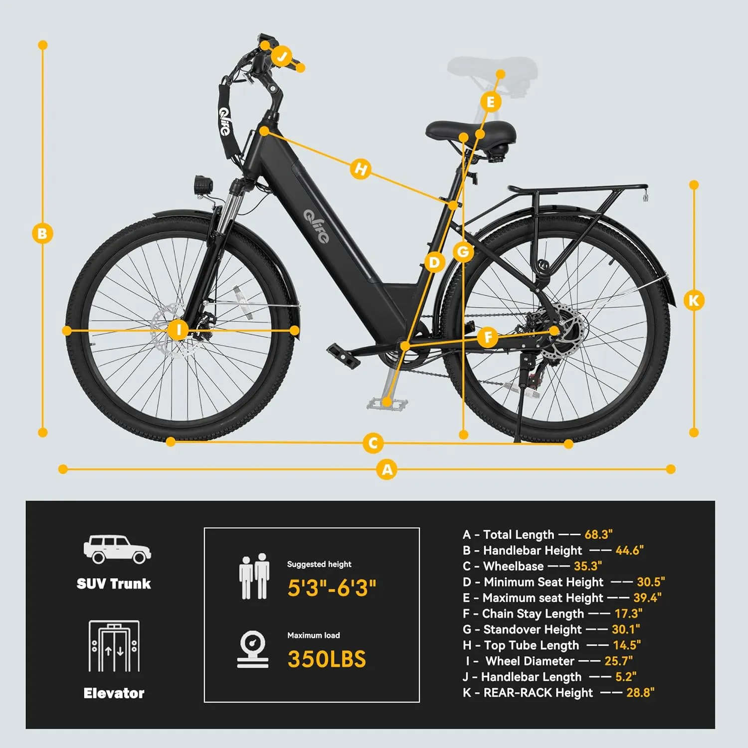 Cityone 2.0 Electric Bike for Adults,Up to 65Miles,28MPH,1200W Peak Motor 26" Ebike,499WH UL2849 Certified Battery Electric Commuter Bicycle with Front Suspension & 7-Speed Ebikes