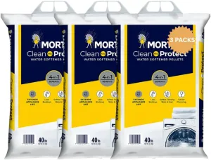 Clean and Protect Water Softener Salt Pellet,(3 Pack) - 40lb bags,120 lb