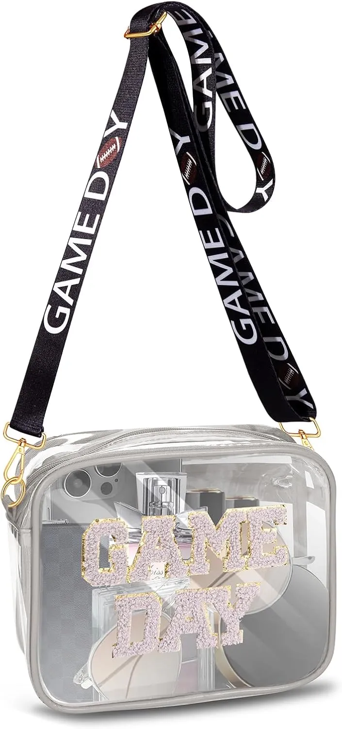 Clear Bag for Stadium Events,Game Day Clear Bag Stadium Approved Football Clear Crossbody Purse Bag for Sports
