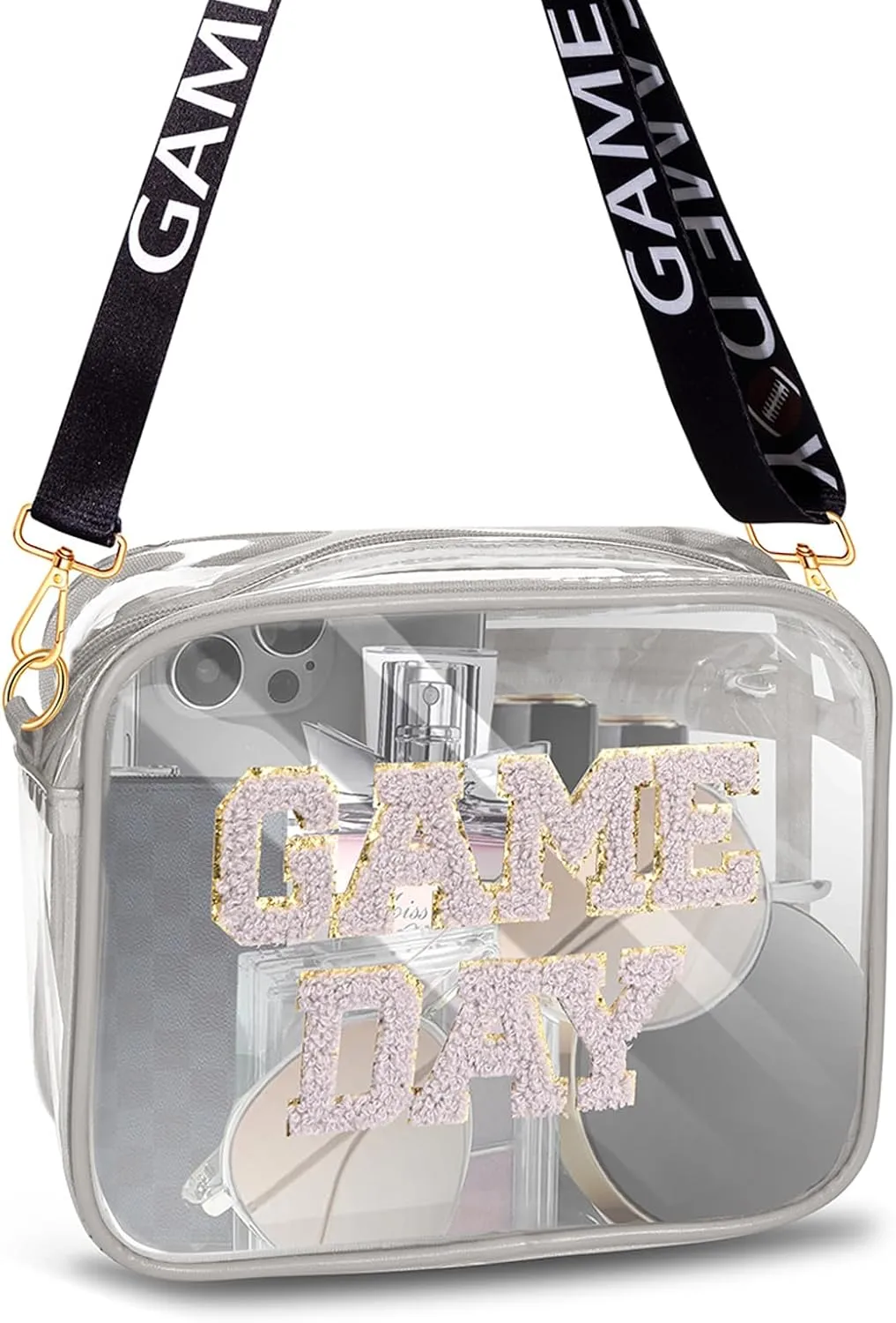 Clear Bag for Stadium Events,Game Day Clear Bag Stadium Approved Football Clear Crossbody Purse Bag for Sports