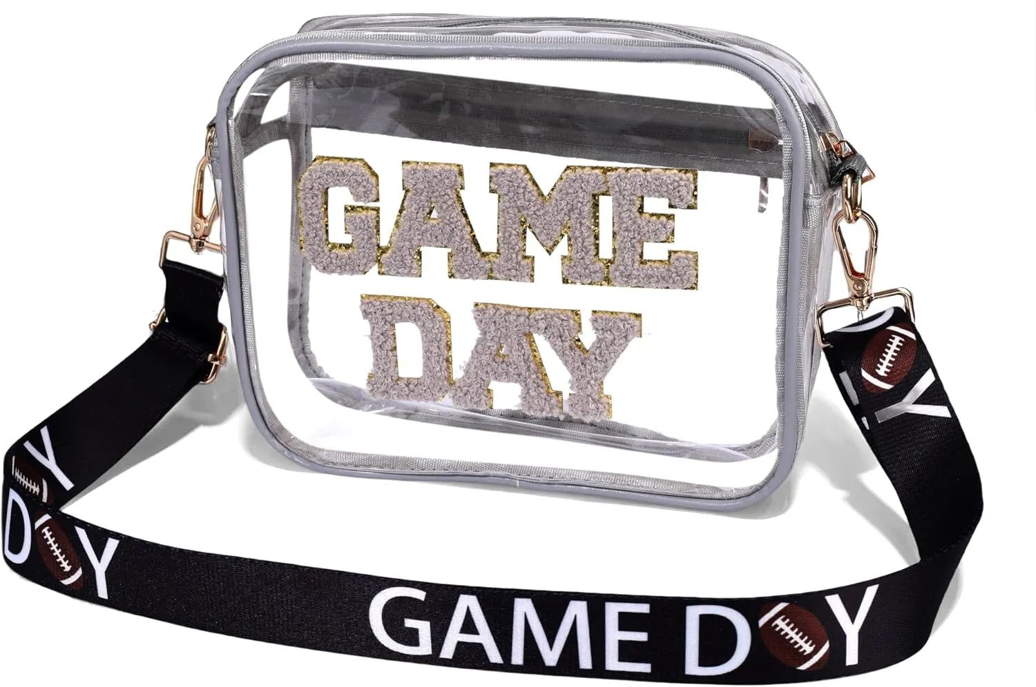 Clear Bag for Stadium Events,Game Day Clear Bag Stadium Approved Football Clear Crossbody Purse Bag for Sports