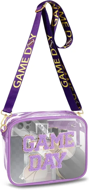 Clear Bag for Stadium Events,Game Day Clear Bag Stadium Approved Football Clear Crossbody Purse Bag for Sports