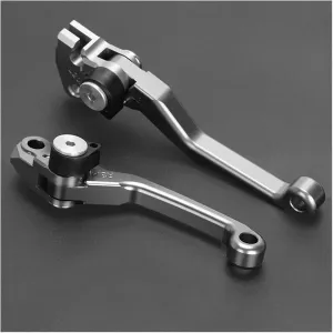 Clibrv Motorcycle Grips Adjustable Folding Clutch for Honda XR400 XR 400 1996-2004 2003 2002 2001 2000 1999 1998 Pit Dirt Bike Motorcycle Pivot Clutch Brake Levers Handle Grips(Silver)