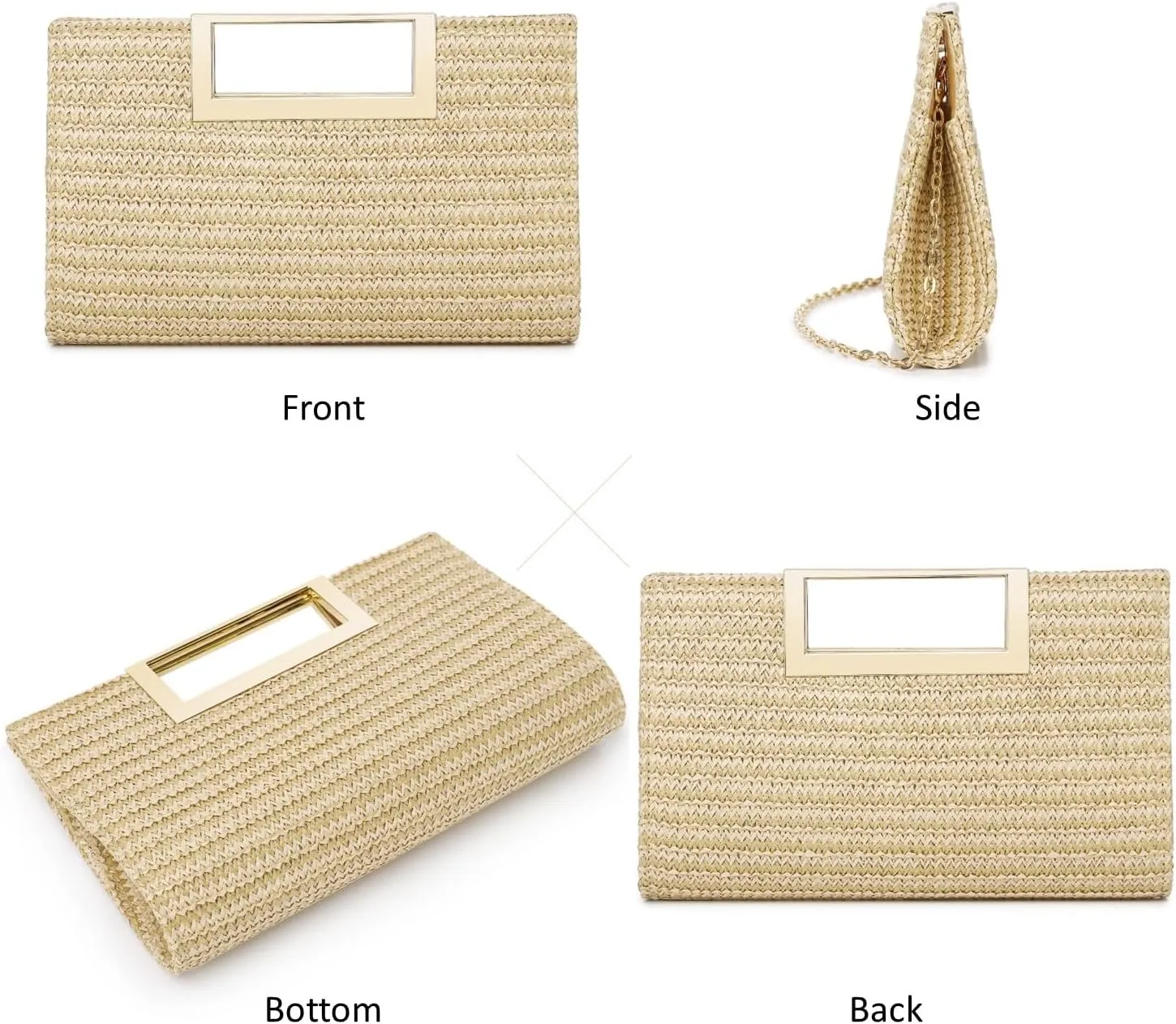 Clutch Purse for Women Fashion PU Leather Evening Bag Elegant Purse for Wedding Party Formal Daily Cocktail