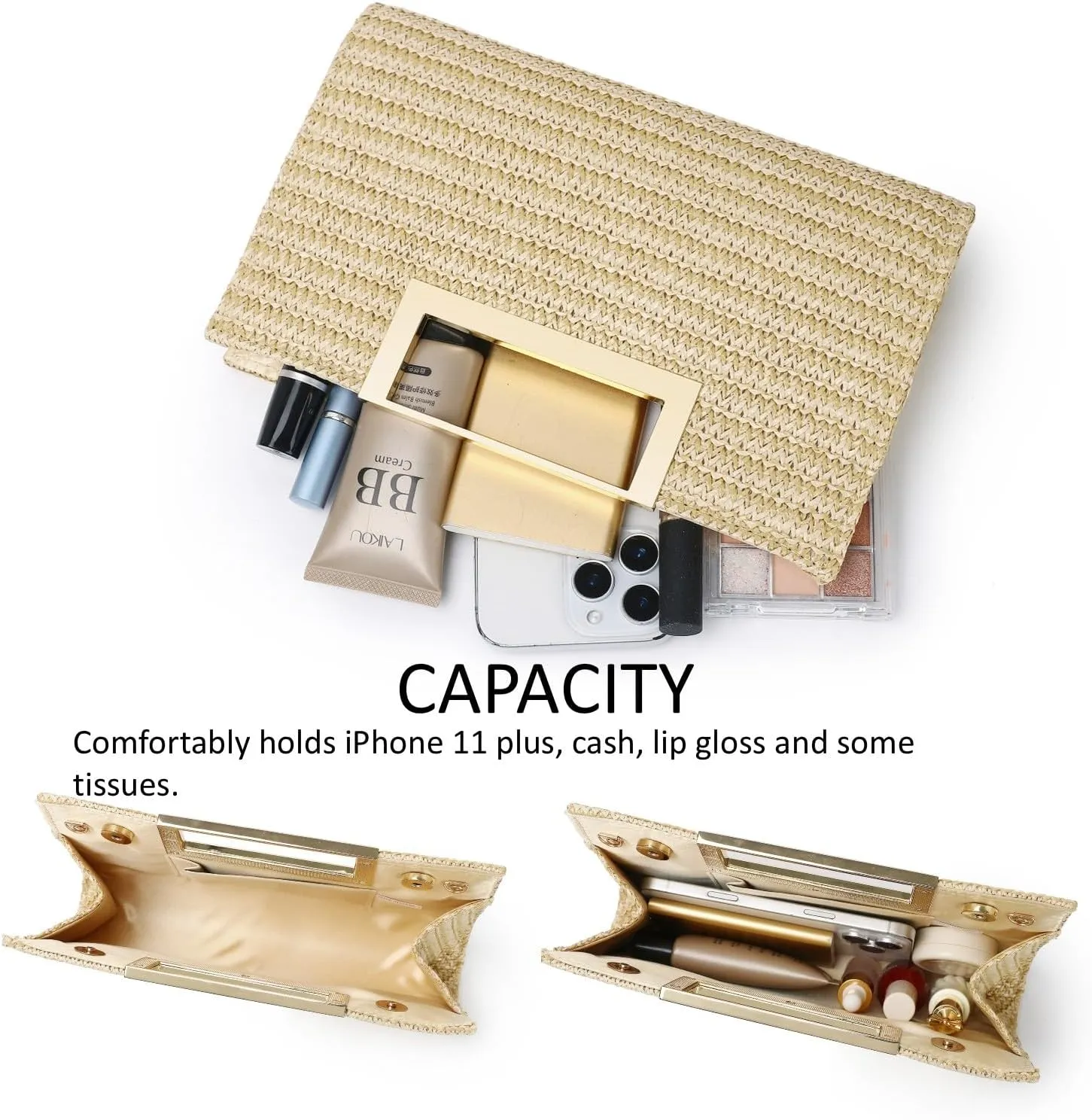 Clutch Purse for Women Fashion PU Leather Evening Bag Elegant Purse for Wedding Party Formal Daily Cocktail