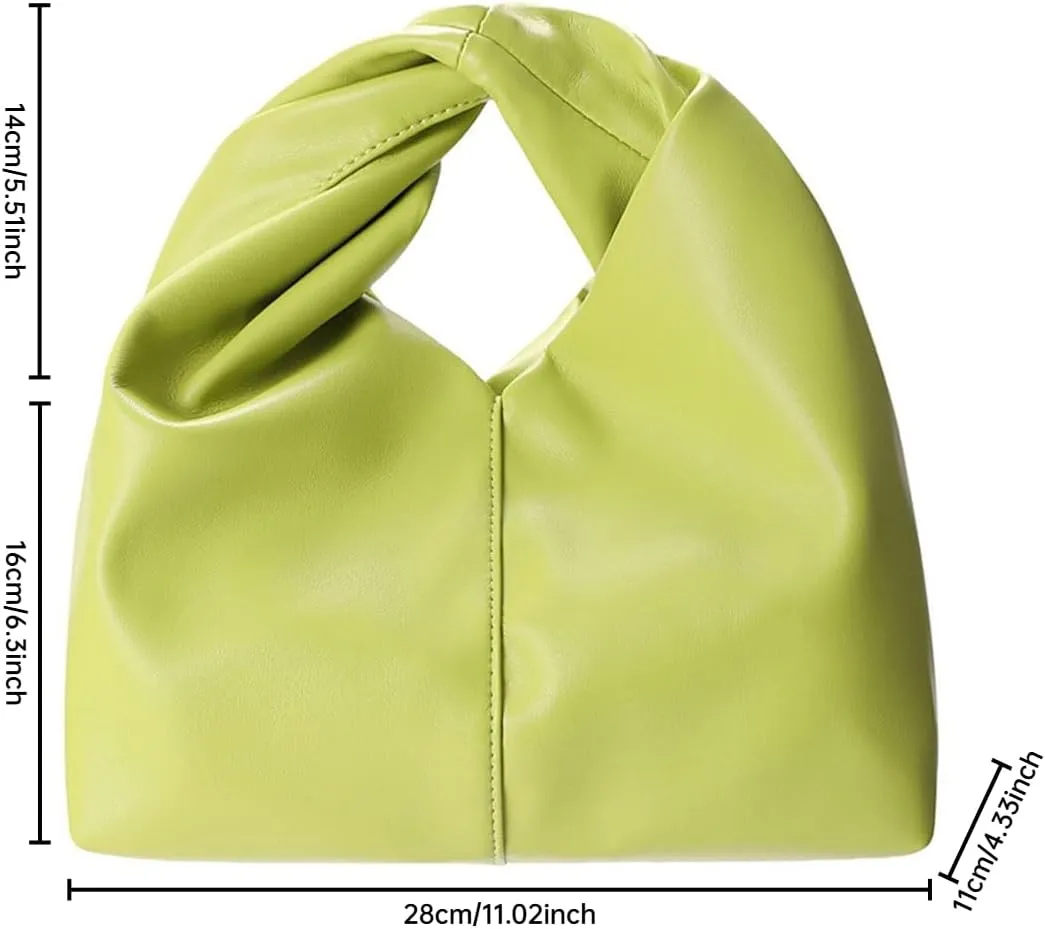 Clutch Purses for Women Cloud Bag Dumpling Bag Ruched Hobo Knotted Handbag Soft Pu Faux Leather Bag Y2k Purse Trendy