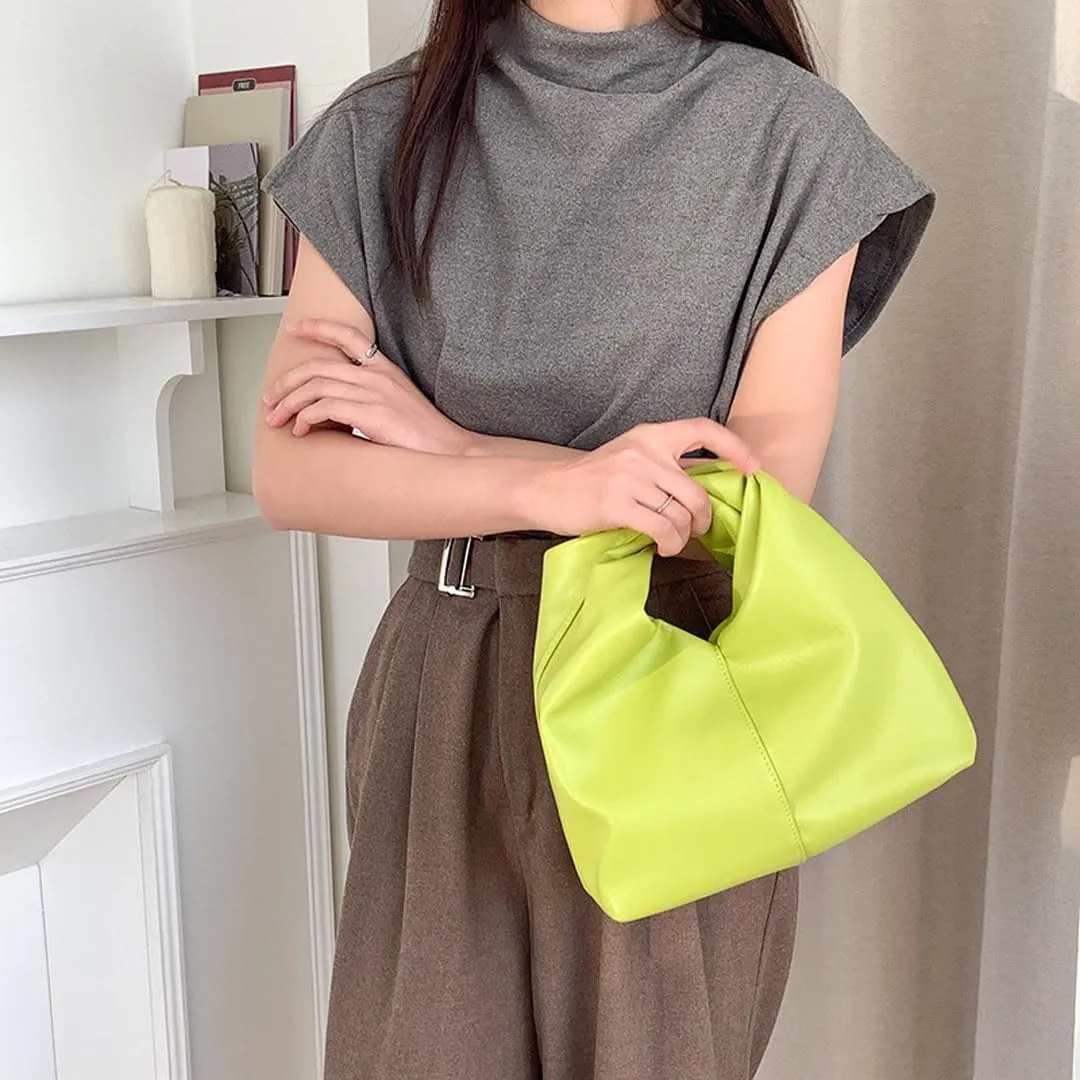Clutch Purses for Women Cloud Bag Dumpling Bag Ruched Hobo Knotted Handbag Soft Pu Faux Leather Bag Y2k Purse Trendy