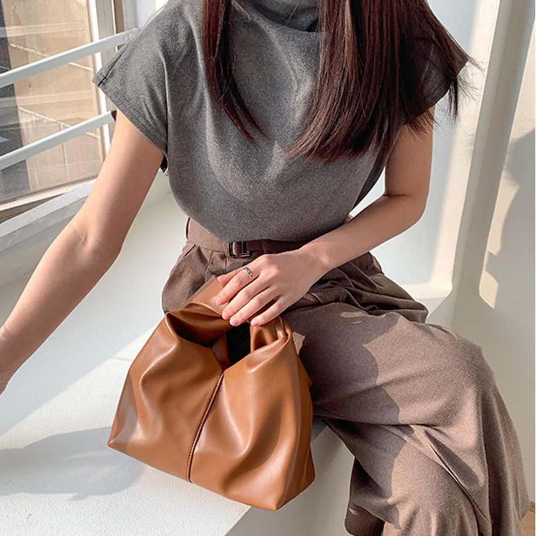 Clutch Purses for Women Cloud Bag Dumpling Bag Ruched Hobo Knotted Handbag Soft Pu Faux Leather Bag Y2k Purse Trendy