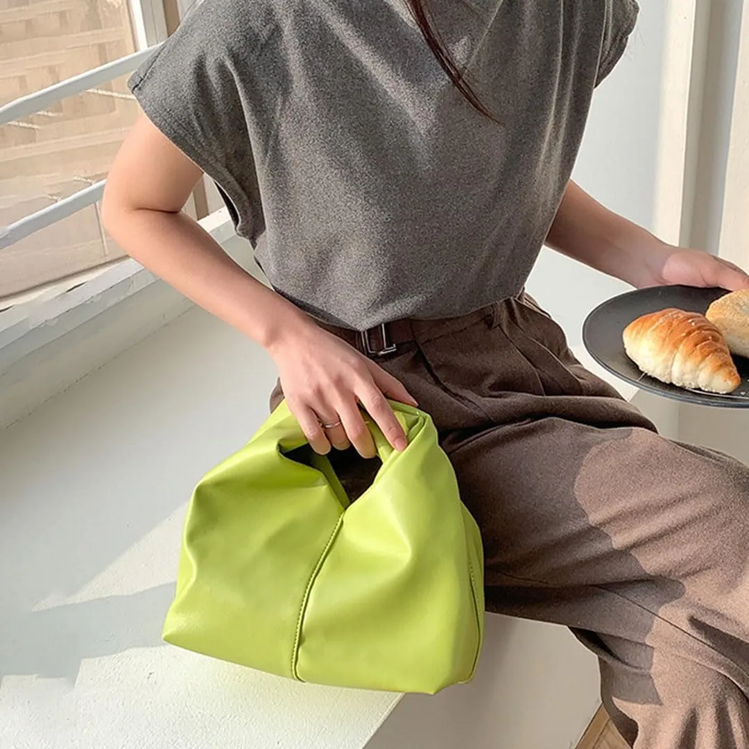 Clutch Purses for Women Cloud Bag Dumpling Bag Ruched Hobo Knotted Handbag Soft Pu Faux Leather Bag Y2k Purse Trendy