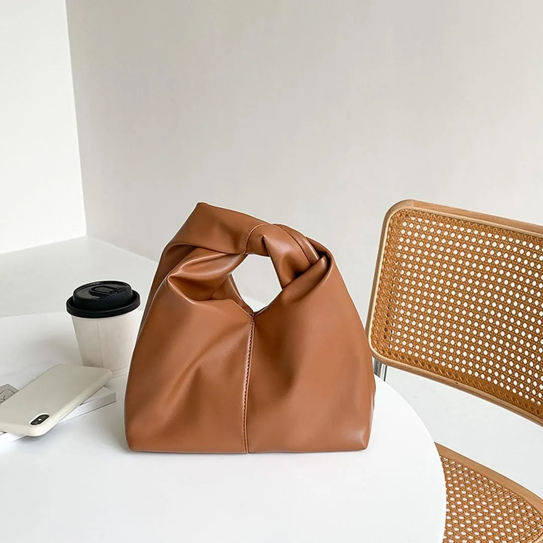 Clutch Purses for Women Cloud Bag Dumpling Bag Ruched Hobo Knotted Handbag Soft Pu Faux Leather Bag Y2k Purse Trendy