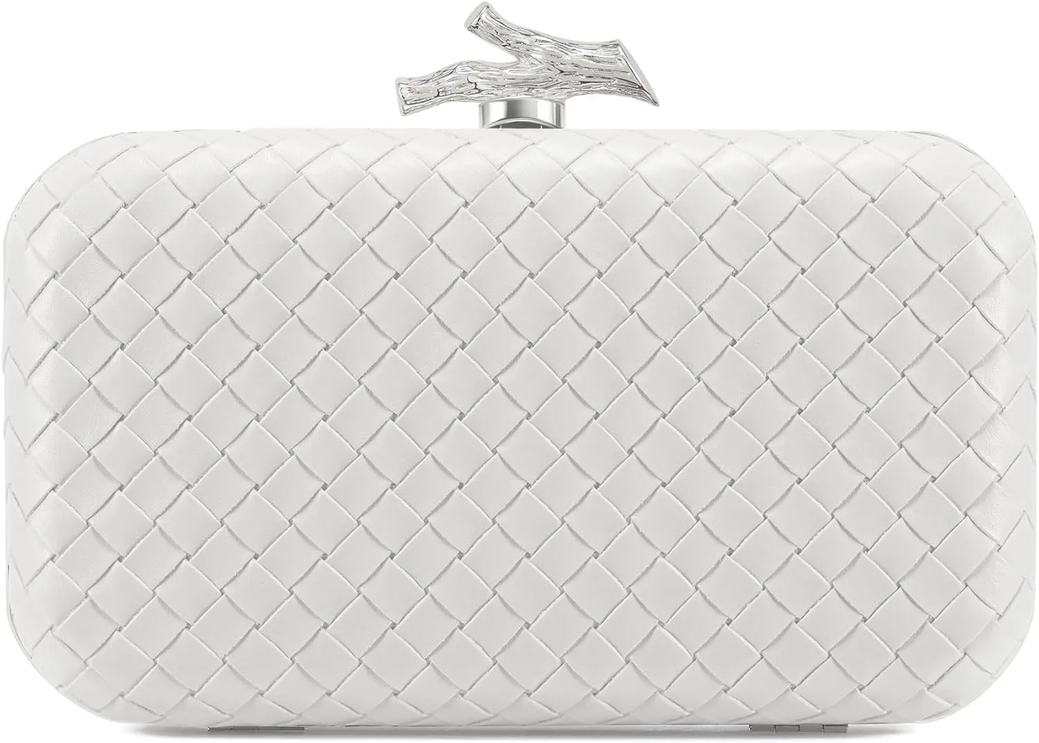 Clutch Purses for Women Evening/Wedding Chic Woven Bag Formal PU Leather Purse Designer Handbags for Women