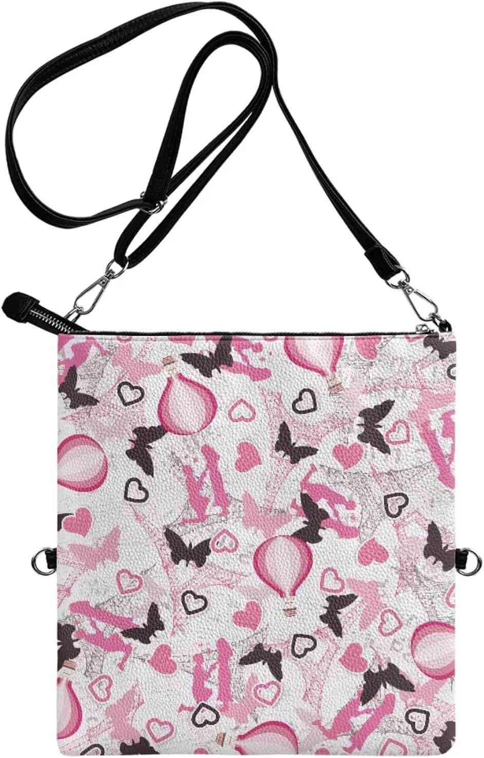 Clutch Purses for Women Leather Crossbody Shoulder Handbag with Removable Strap Waterproof Girls Party Bag