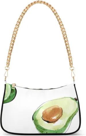 Clutch Purses for Women Trendy Chain Tote Bag Shoulder Handbags Avocado Design Graduation Gifts for Her, Multi15