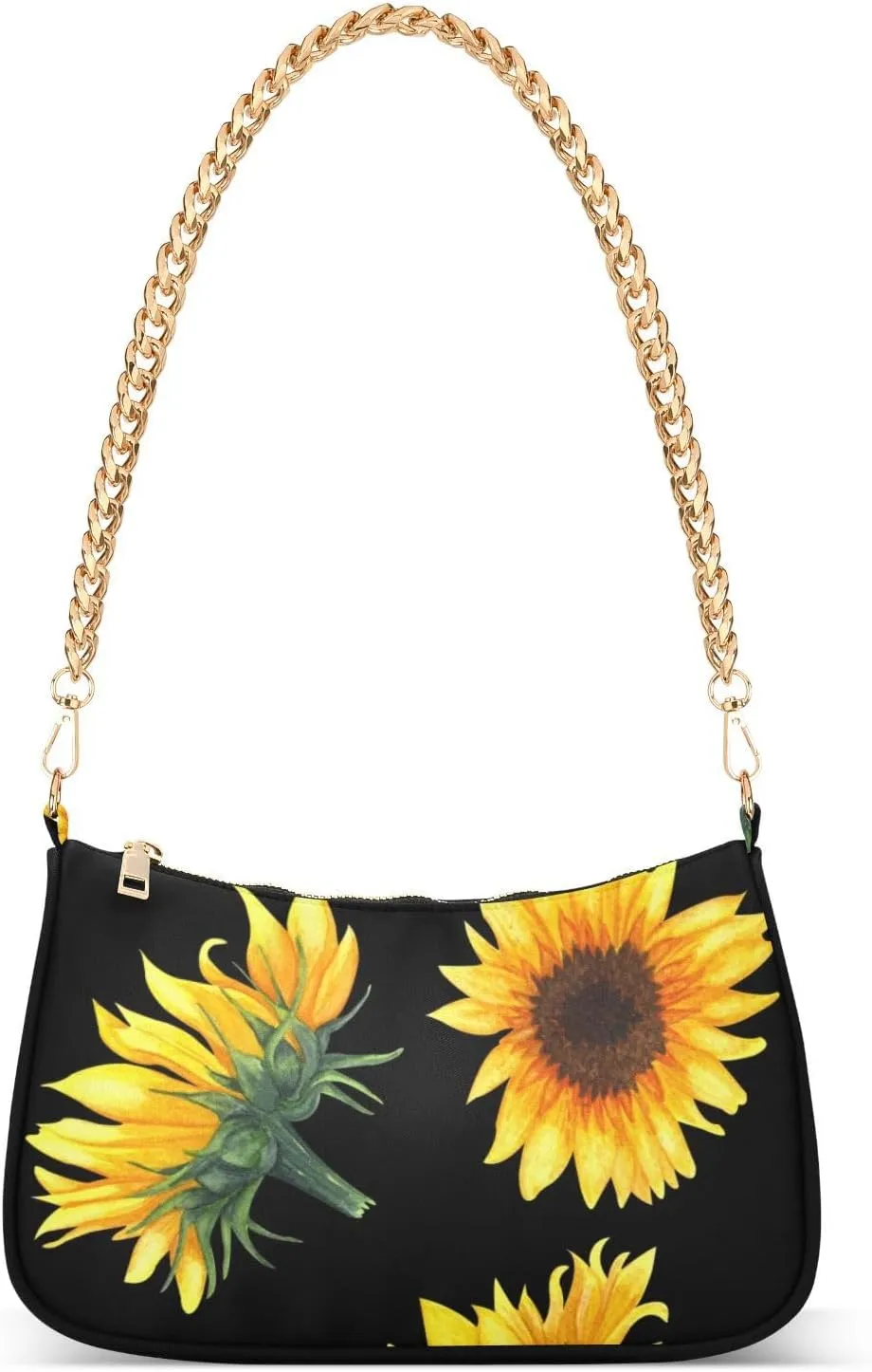 Clutch Purses for Women Trendy Chain Tote Bag Shoulder Handbags Sunflower Design Graduation Gifts for Her, Multi8