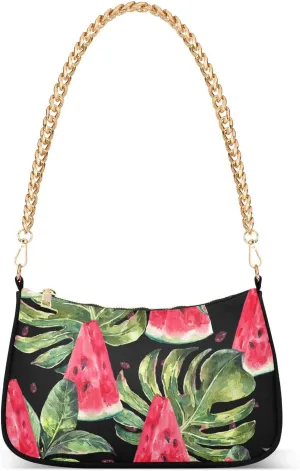 Clutch Purses for Women Trendy Chain Tote Bag Shoulder Handbags Watermelon Design Graduation Gifts for Her, Multi4