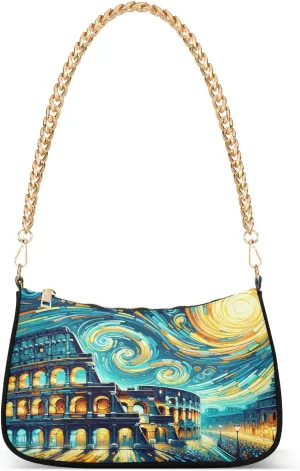 Colosseum Starry Night Style Cute Clutch Purses for Women, Crossbody Bags