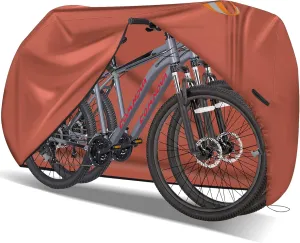 Comnova Bike Cover for 2 Bikes - Outdoor Bike Covers for Stationary 2 Bikes Waterproof & Heavy Duty, 600D Bicycle Covers for 2 eBike, Mountain Bike, Road Bike, Hybrid Bike, Beach Cruiser Bike Storage