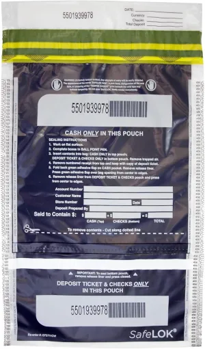 ControlTek SafeLOK VT Tamper-Evident Large Deposit Bags