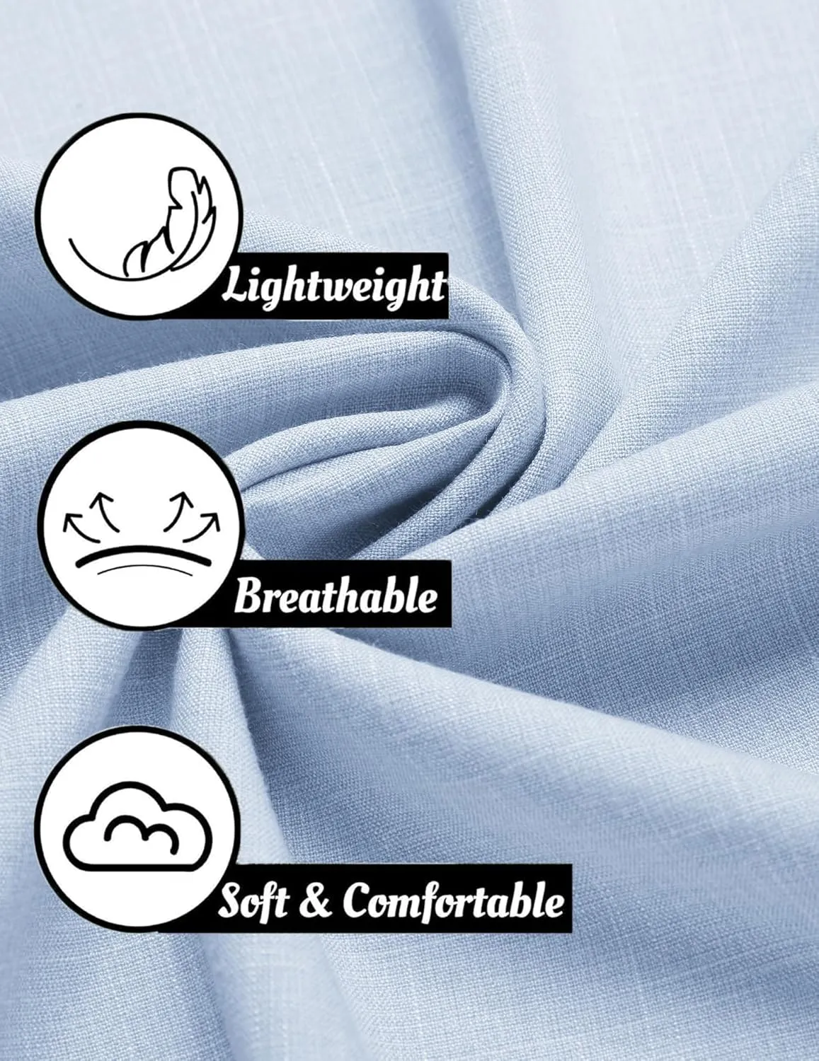 COOFANDY Mens Linen Shirt Casual Short Sleeve Button Down Shirts Summer Beach Vacation Tops