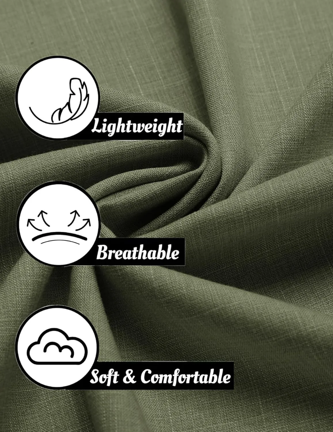 COOFANDY Mens Linen Shirt Casual Short Sleeve Button Down Shirts Summer Beach Vacation Tops