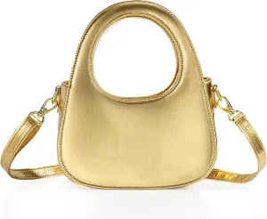 Coucoland Clutch Purses for Women - Cute Evening Bag Shiny Leather Top-handle Hobo Handbag for Wedding Cocktail Party