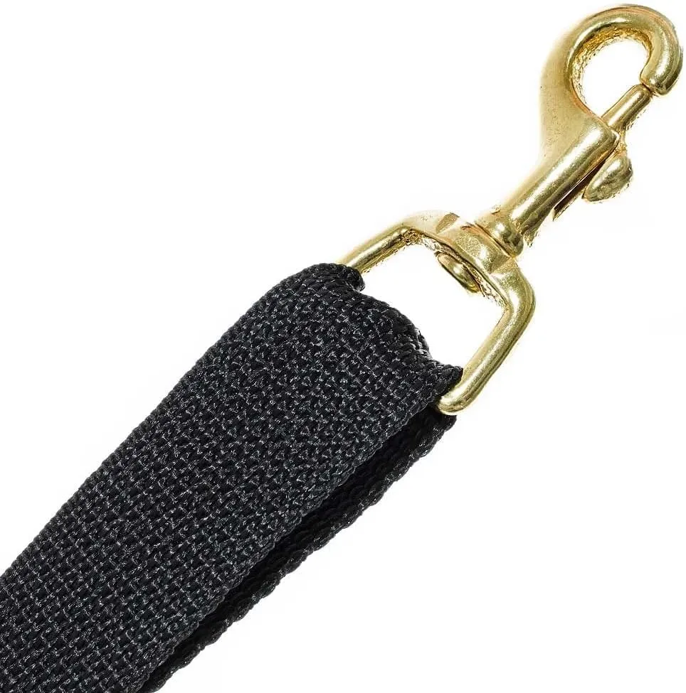 Craft County Brass Trigger Clip Swivel Snap Hooks – Packs of 2 – for Leathercrafts, Dog Leads, and Purses (3/4 Inch (Square))