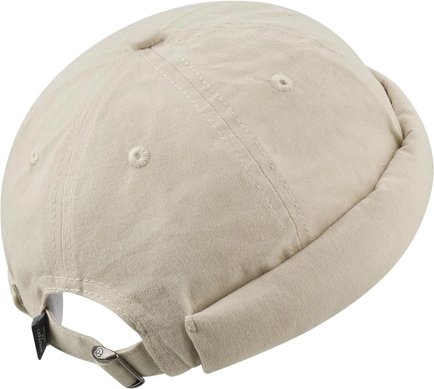 Croogo Brimless Docker Cap Unisex Rolled Cuff Harbour Hat Visor-Less Cap Cotton Beanie Landlord Hat Casual Sailor Skull Cap