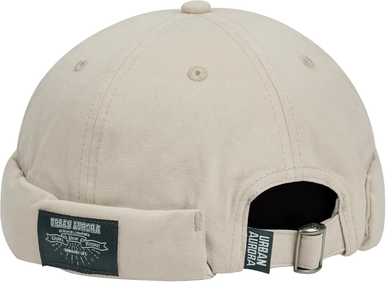 Croogo Brimless Docker Cap Unisex Rolled Cuff Harbour Hat Visor-Less Cap Cotton Beanie Landlord Hat Casual Sailor Skull Cap