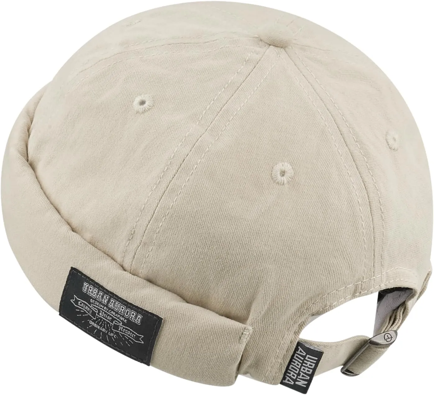 Croogo Brimless Docker Cap Unisex Rolled Cuff Harbour Hat Visor-Less Cap Cotton Beanie Landlord Hat Casual Sailor Skull Cap