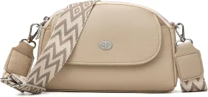 Crossbody Bags for Women, Vegan Leather Crossbody Purses with Wide Strap