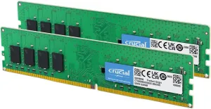 Crucial 16GB DDR4 RAM Kit (2x8GB), 2400MHz (PC4-19200) CL17 UDIMM 288-Pin Unbuffered Desktop Memory, Compatible with 13th Gen Intel Core and AMD Ryzen 7000 - CT2K8G4DFS824A