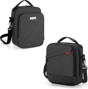 CURMIO Insulin Cooler Travel Case, Diabetes Supplies Bag with Shoulder Strap for Glucose Meter and Diabetic Supplies (Bag Only, Patented Design)