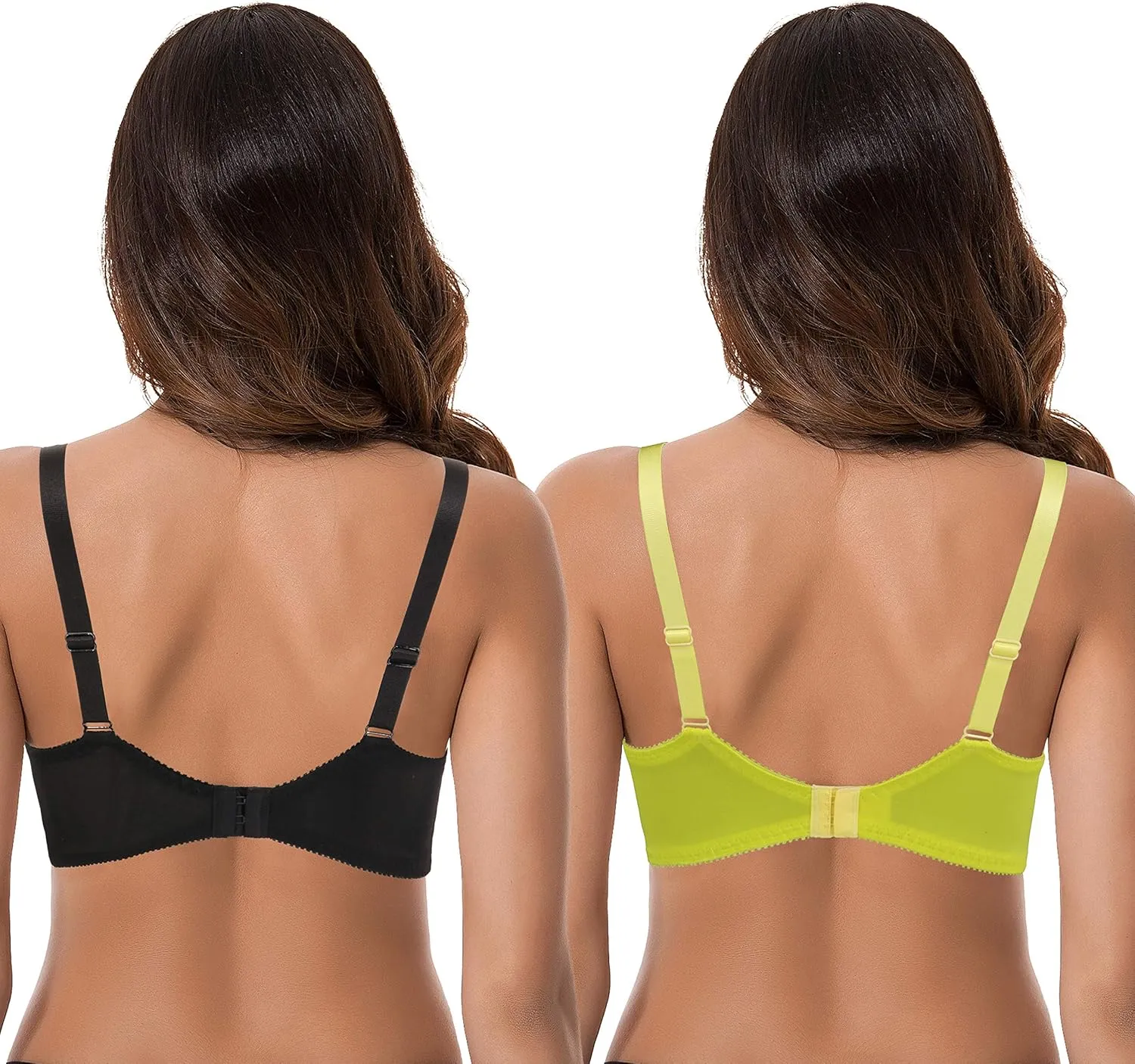 Curve Muse Women's Plus Size Minimizer Unlined Underwire Full Coverage Bra-2 or 3pack
