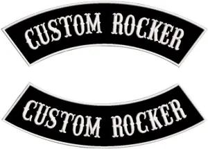 Custom Embroidery Rocker Name Patch, Personalized Military Number Tag Customized Logo ID for Multiple Clothing Bags Vest Jackets Work Shirts(White Border)