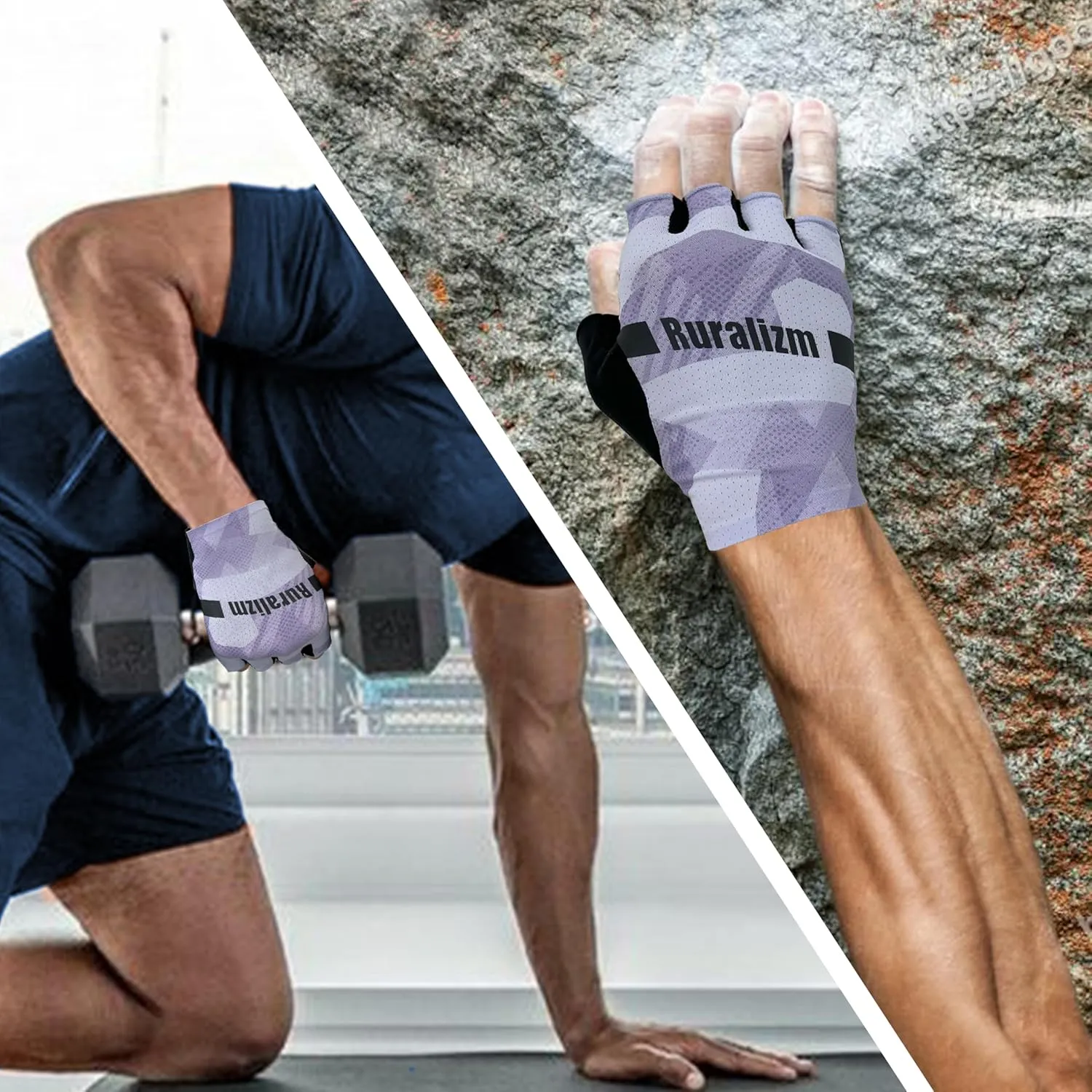 Cycling Bike Gloves for Men Women Anti-Slip Grip Padding Half Finger, Breathable Shock Absorption Fingerless Bicycle Mountain Road Biking Gloves