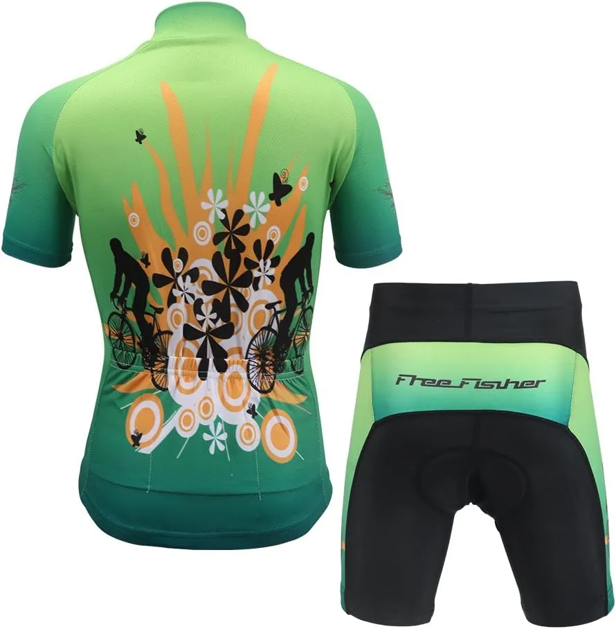 Cycling Jersey Kids,Short Sleeve Cartoon Road Mountain Bike Jersey Set/Top/Short