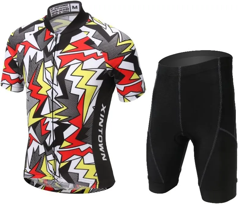 Cycling Jersey Kids,Short Sleeve Cartoon Road Mountain Bike Jersey Set/Top/Short