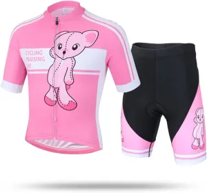 Cycling Jersey Kids,Short Sleeve Cartoon Road Mountain Bike Jersey Set/Top/Short
