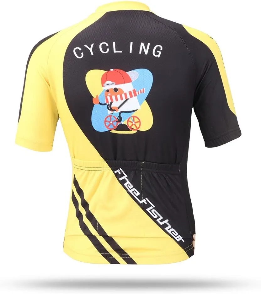 Cycling Jersey Kids,Short Sleeve Cartoon Road Mountain Bike Jersey Set/Top/Short