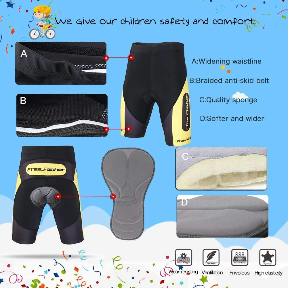 Cycling Jersey Kids,Short Sleeve Cartoon Road Mountain Bike Jersey Set/Top/Short