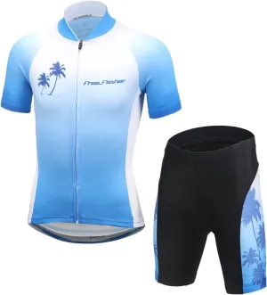 Cycling Jersey Kids,Short Sleeve Cartoon Road Mountain Bike Jersey Set/Top/Short