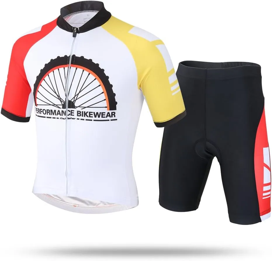 Cycling Jersey Kids,Short Sleeve Cartoon Road Mountain Bike Jersey Set/Top/Short