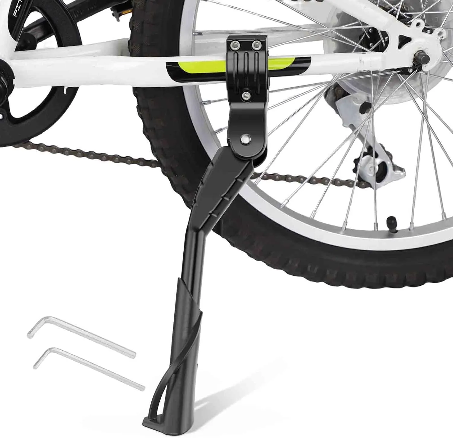 Cyfie Side Bike Kickstand for 24 26 27 27.5 28 29 Inch Wheel Rear Bicycle Adjustable Aluminum Alloy Mountain Bike Kickstands for 24-29 Inch Adult Road Bike Kick Stands