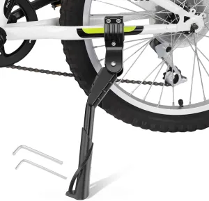 Cyfie Side Bike Kickstand for 24 26 27 27.5 28 29 Inch Wheel Rear Bicycle Adjustable Aluminum Alloy Mountain Bike Kickstands for 24-29 Inch Adult Road Bike Kick Stands
