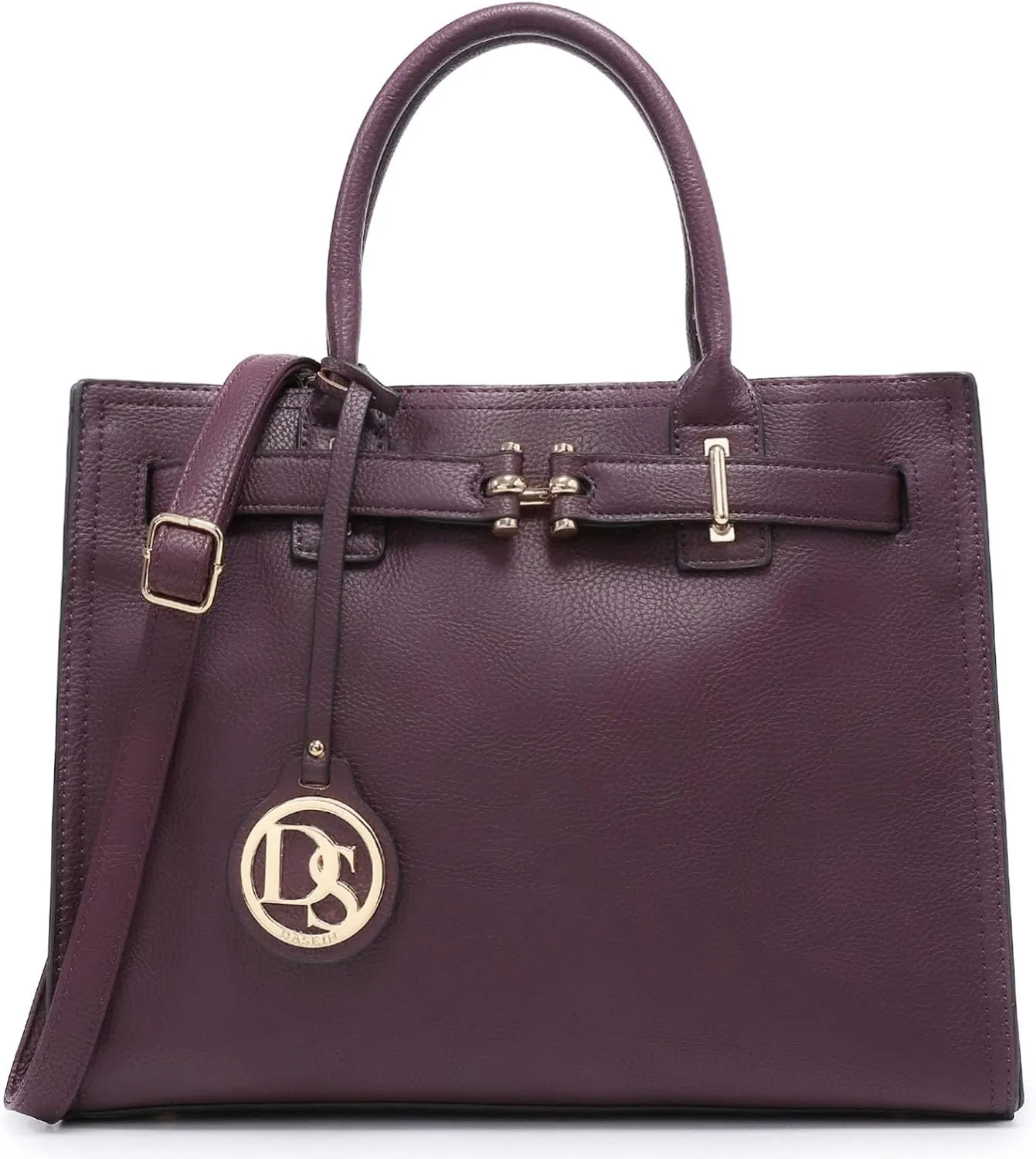 Dasein Women Satchel Purses Handbags Belted Top-handle Work Tote Shoulder Bags with Long Strap