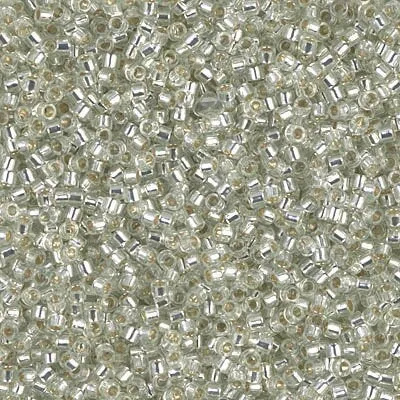 DB 1431, Light Celery Green-Silver Lined-Transparent - Miyuki Delica Beads - Size 11 - 5 grams - Japanese Cylinder Bead - Retail & Wholesale