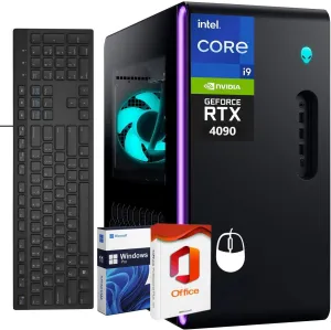 Dell Alienware Aurora R16 Gaming Desktop Computers, Intel 24 Cores i9-14900KF, 24 GB GDDR6X GeForce RTX 4090(Beats RTX 5080), 64 GB DDR5 RAM, 4 TB SSD, Windows 11 Pro,Office Pro Lifetime License