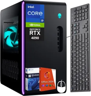 Dell Alienware Aurora R16 Gaming Desktop Computers, Intel i9-14900KF(24 Cores, Up to 6.0 GHz), GeForce RTX 4090 24 GB GDDR6X(Beats RTX 5080), 64 GB DDR5, 8 TB SSD, Windows 11 Pro, Office Pro 2024