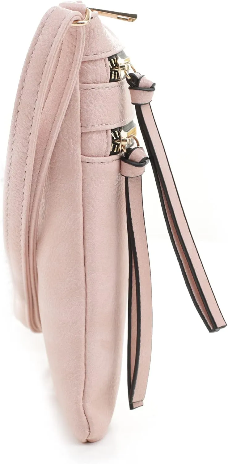 DELUXITY Crossbody Purse Bag Shoulder Bag Multi Pocket Zipper Purse | Mint