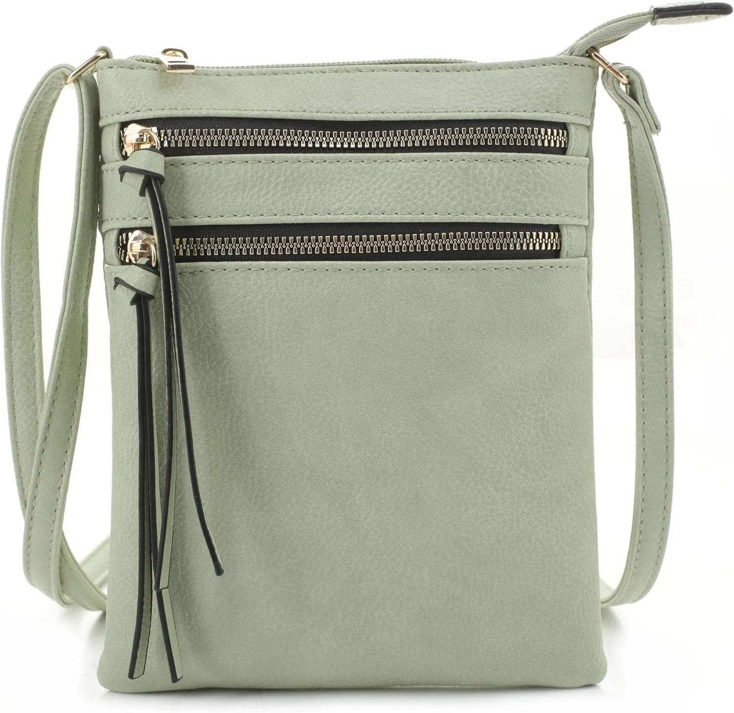 DELUXITY Crossbody Purse Bag Shoulder Bag Multi Pocket Zipper Purse | Mint